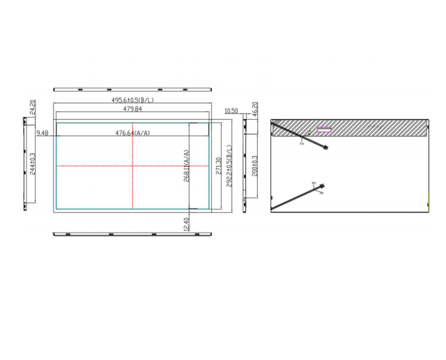 21.5 Inch 1920x1080 30PIN LVDS 500nit LCD Module