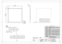 10.3 inch 768x768 20PIN LVDS 500nits Square LCD Display