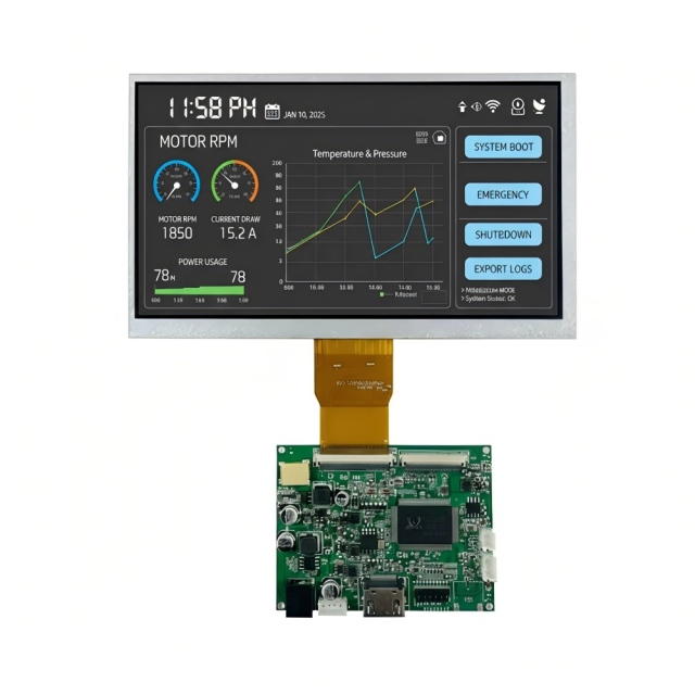 7 inch 800x480 wide temperature LCD module