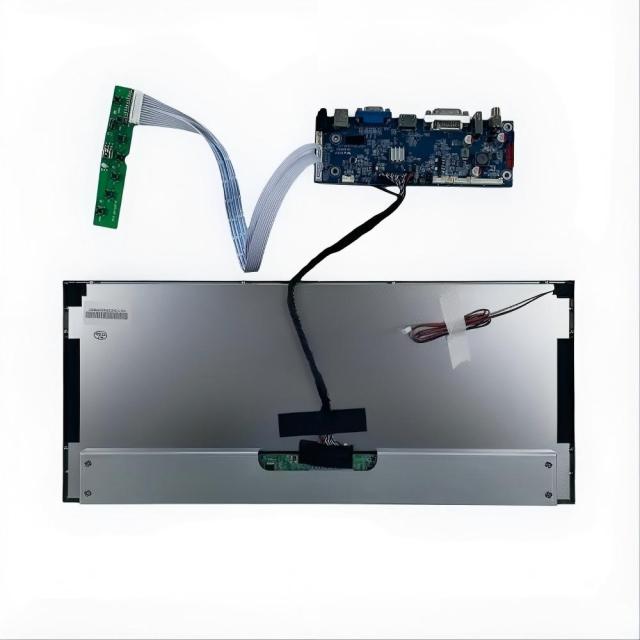 17.3 Inch 1920×768 30PIN LVDS LCD Module for Flight Simulator | 600 nits High Brightness Aviation Display