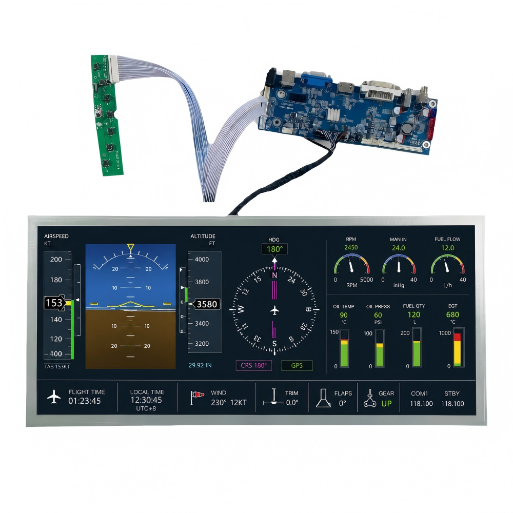 17.3 Inch 1920×1080 30PIN LVDS LCD Module for Flight Simulator 