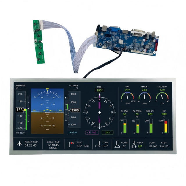 17.3 Inch 1920×1080 30PIN LVDS LCD Module for Flight Simulator 