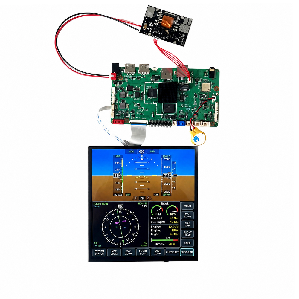7.5 Inch 800×800 CTP Touch Panel Square LCD Display