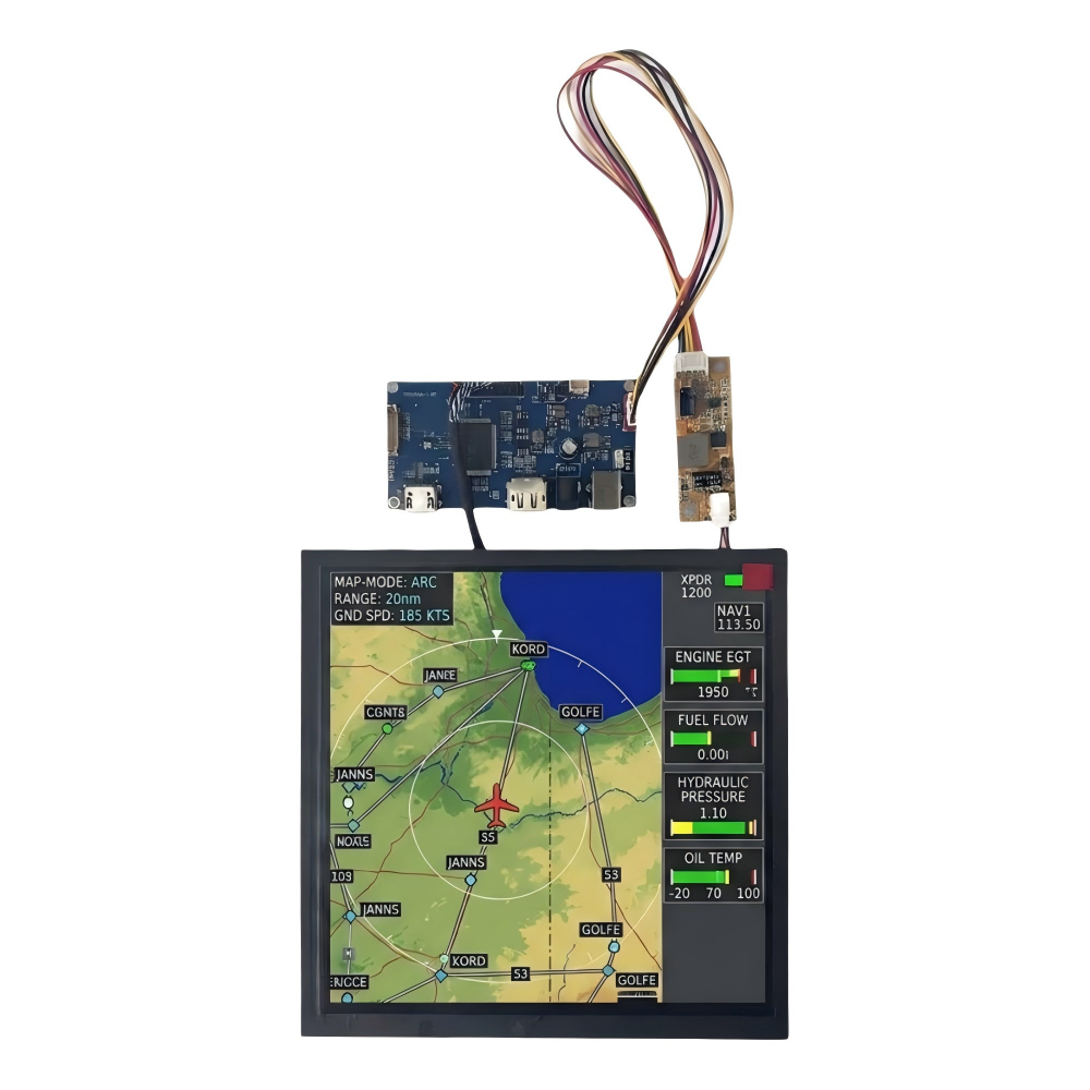 10.3 inch 768x768 20PIN LVDS 500nits Square LCD Display