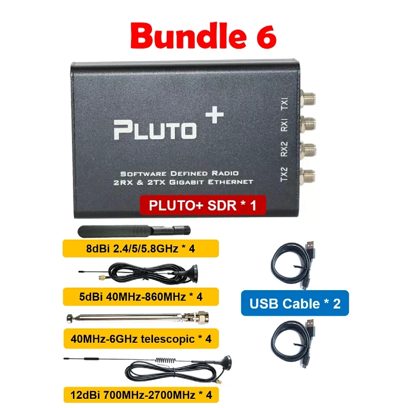 PLUTO+ SDR AD9363 2T2R Radio SDR Transceiver Radio 70MHz-6GHz Software Defined Radio