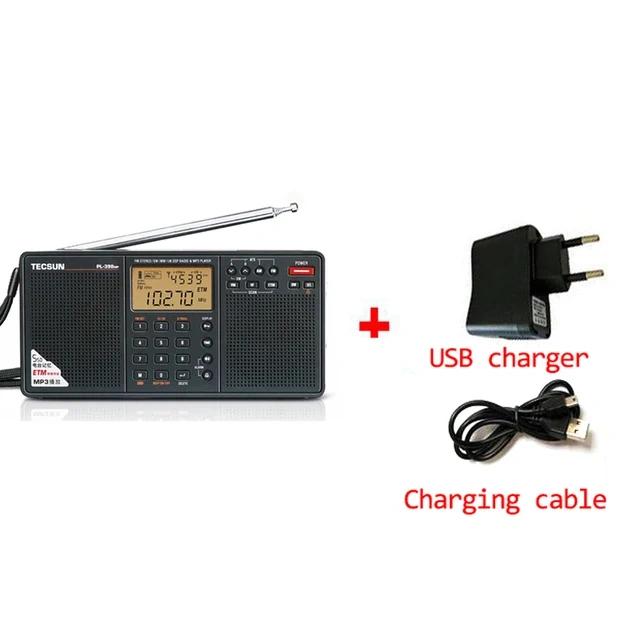 Tecsun - Shortwave Radio, FM/MW/LW, Digital, DSP, With ETM ATS, DSP, Two Speakers, MP3 Player
