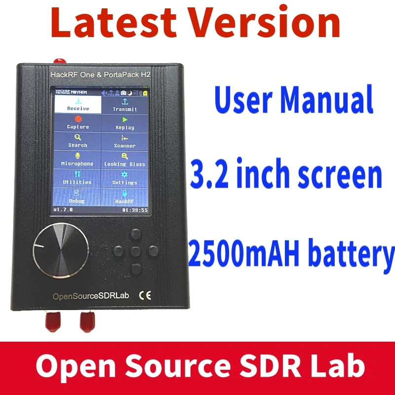 Portapack H2 1MHz to 6GHz SDR With Mayhem 2.0.1 Firmware Flashed
