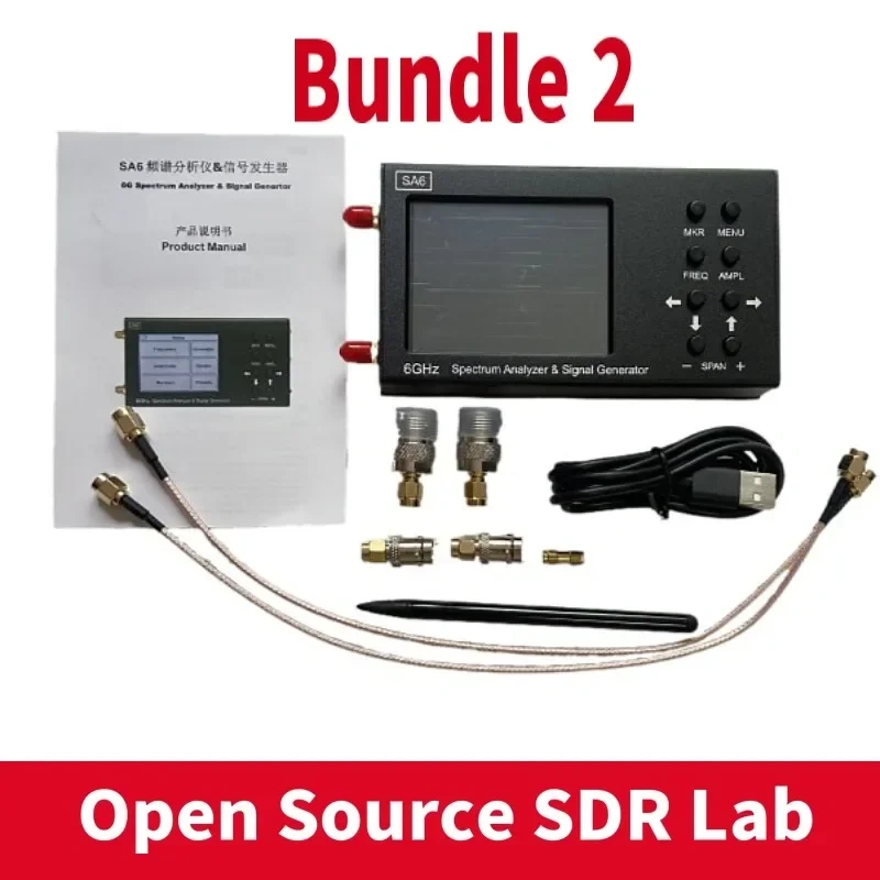 SA6 Portable Spectrum Analyzer Signal Generator 3.2 inch Touched Screen Handheld Spectrum Analyzer Signalizer Signal Tester