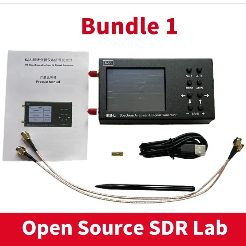 SA6 Portable Spectrum Analyzer Signal Generator 3.2 inch Touched Screen Handheld Spectrum Analyzer Signalizer Signal Tester