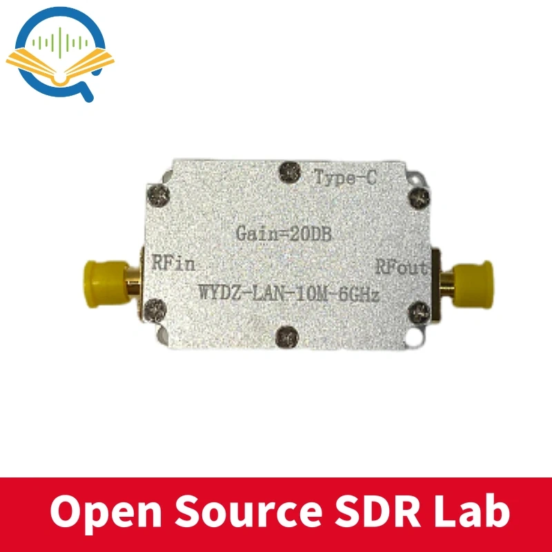 TYPE-C LAN 10Mhz-6GHz High Flatness Amplifier Gain 20DB RF Signal AMP FOR HAM SDR Software Radio FM Radio