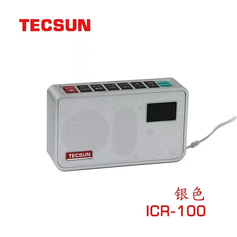 TECSUN ICR-100 TF Card Fm Radio Mini-loudspeaker Recorder MP3 Player Radio FM 76-108 With 16G Max Memory TF Card Fm Radio