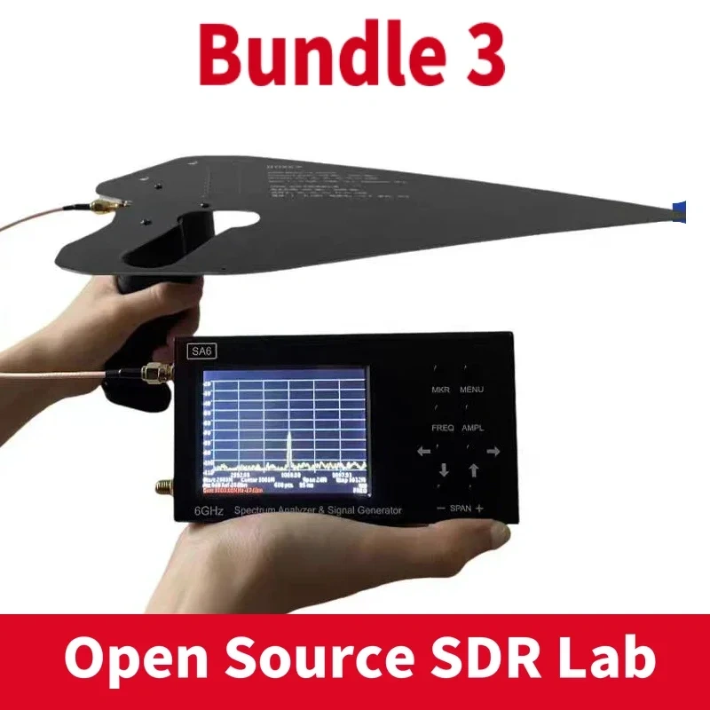SA6 Portable Spectrum Analyzer Signal Generator 3.2 inch Touched Screen Handheld Spectrum Analyzer Signalizer Signal Tester