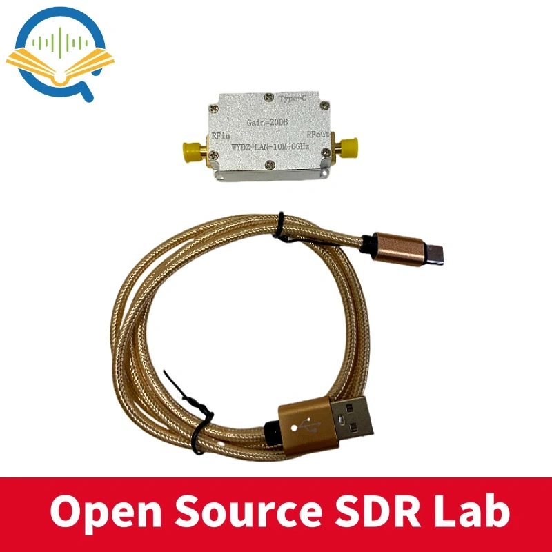 TYPE-C LAN 10Mhz-6GHz High Flatness Amplifier Gain 20DB RF Signal AMP FOR HAM SDR Software Radio FM Radio