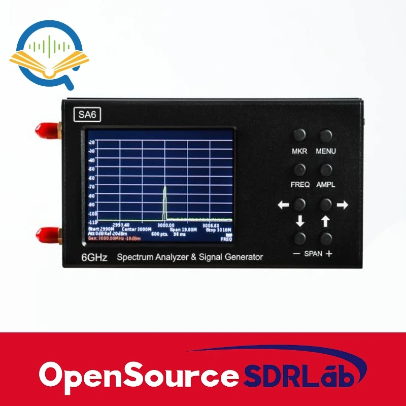 SA6 Portable Spectrum Analyzer Signal Generator 3.2 inch Touched Screen Handheld Spectrum Analyzer Signalizer Signal Tester