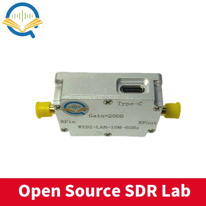 TYPE-C LAN 10Mhz-6GHz High Flatness Amplifier Gain 20DB RF Signal AMP FOR HAM SDR Software Radio FM Radio