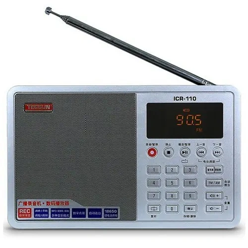 TECSUN ICR-110 FM/AM Radio TF Card MP3 Player Recorder Radio Portable Radio Receiver