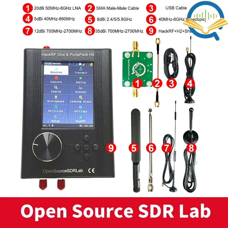Portapack H2 1MHz to 6GHz SDR With Mayhem 2.0.1 Firmware Flashed