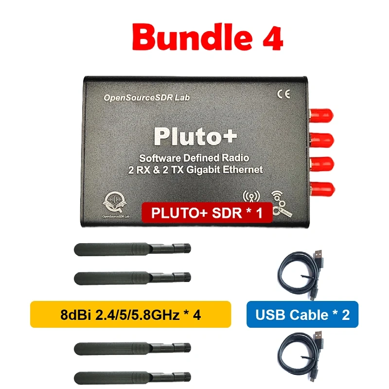 OpenSourceSDR Lab PLUTO+ SDR AD9363 2T2R Radio SDR Transceiver Radio 70MHz-6GHz Software Defined Radio