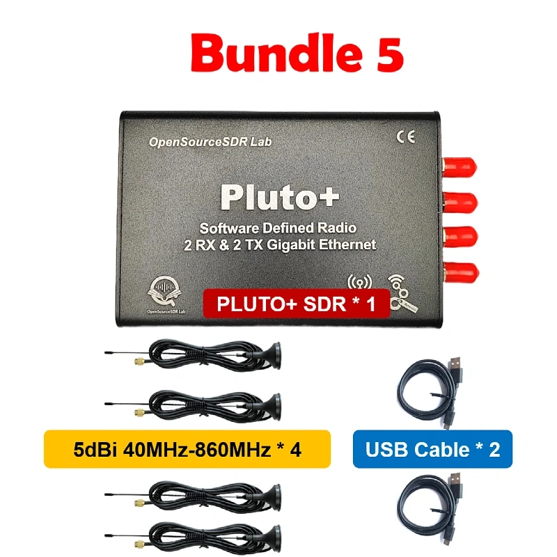 OpenSourceSDR Lab PLUTO+ SDR AD9363 2T2R Radio SDR Transceiver Radio 70MHz-6GHz Software Defined Radio