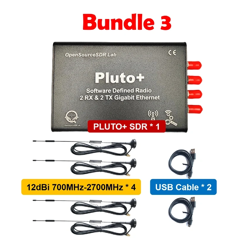 OpenSourceSDR Lab PLUTO+ SDR AD9363 2T2R Radio SDR Transceiver Radio 70MHz-6GHz Software Defined Radio