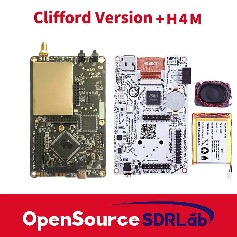 Clifford Heath Type C Version Black Color HackRF One with White Color Portapack H4M Spectrum Analyzer Kit