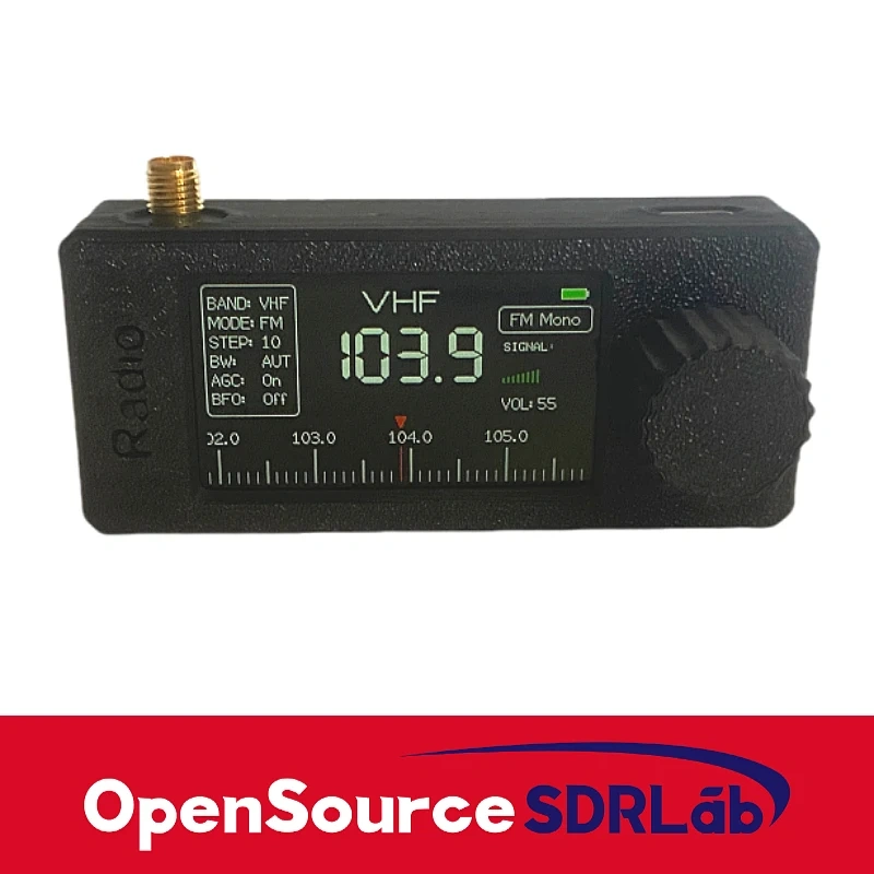 New SI4732 0.5-108MHz Pocket SSB Mini Radio LSB USB AM FM All Band Radio Receiver ESP-32-S3 BB Antenna