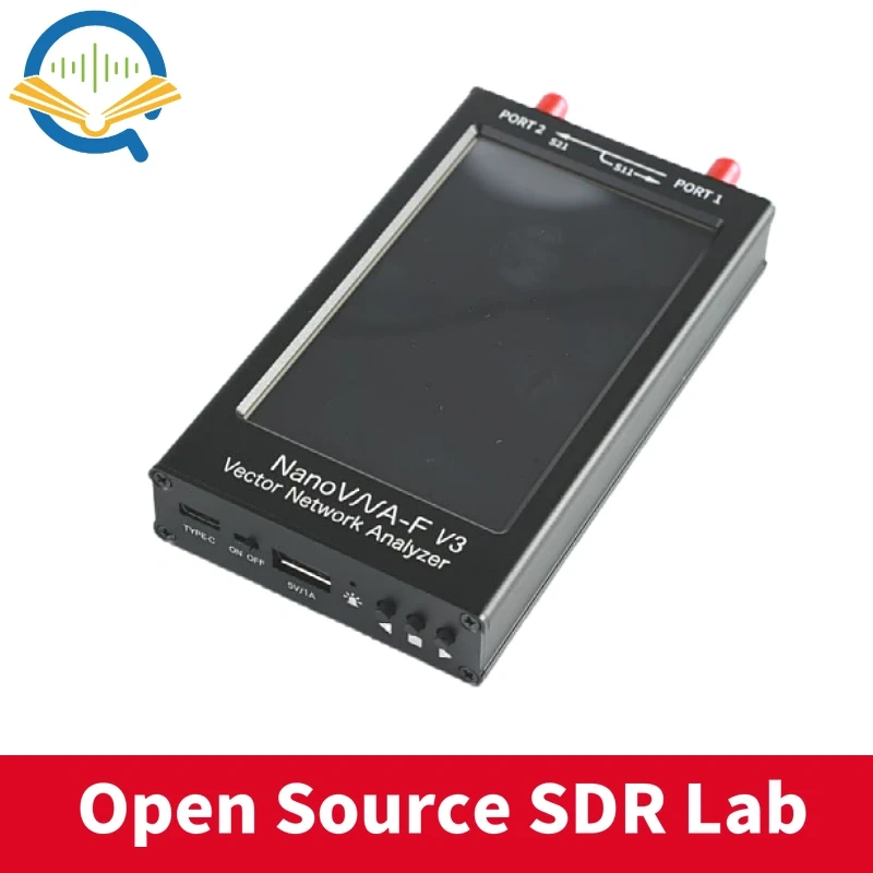 NanoVNA-F V3 1MHz-6GHz Portable Vector Network Analyzer VNA for MF/HF/VHF/UHF/SHF Antenna