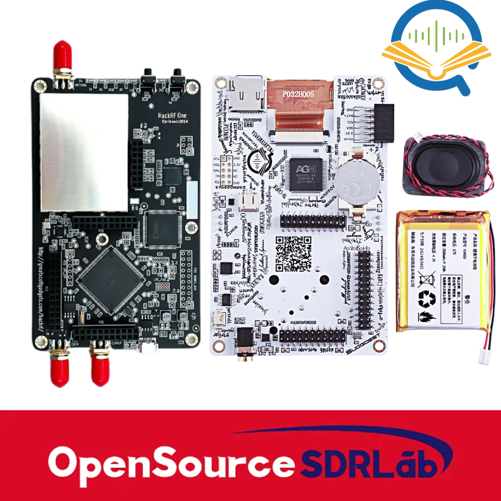 OpenSourceSDRLab Clifford Heath Type C Version Black Color HackRF One with Mayhem Signature-Edition Portapack H4M Software Defined Radio Kit
