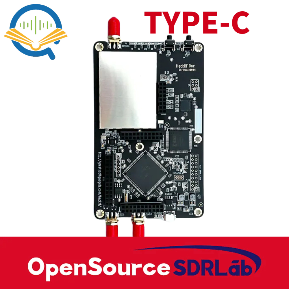OpenSourceSDRLab Clifford Heath Type C Version Black Color HackRF One with Mayhem Signature-Edition Portapack H4M Software Defined Radio Kit