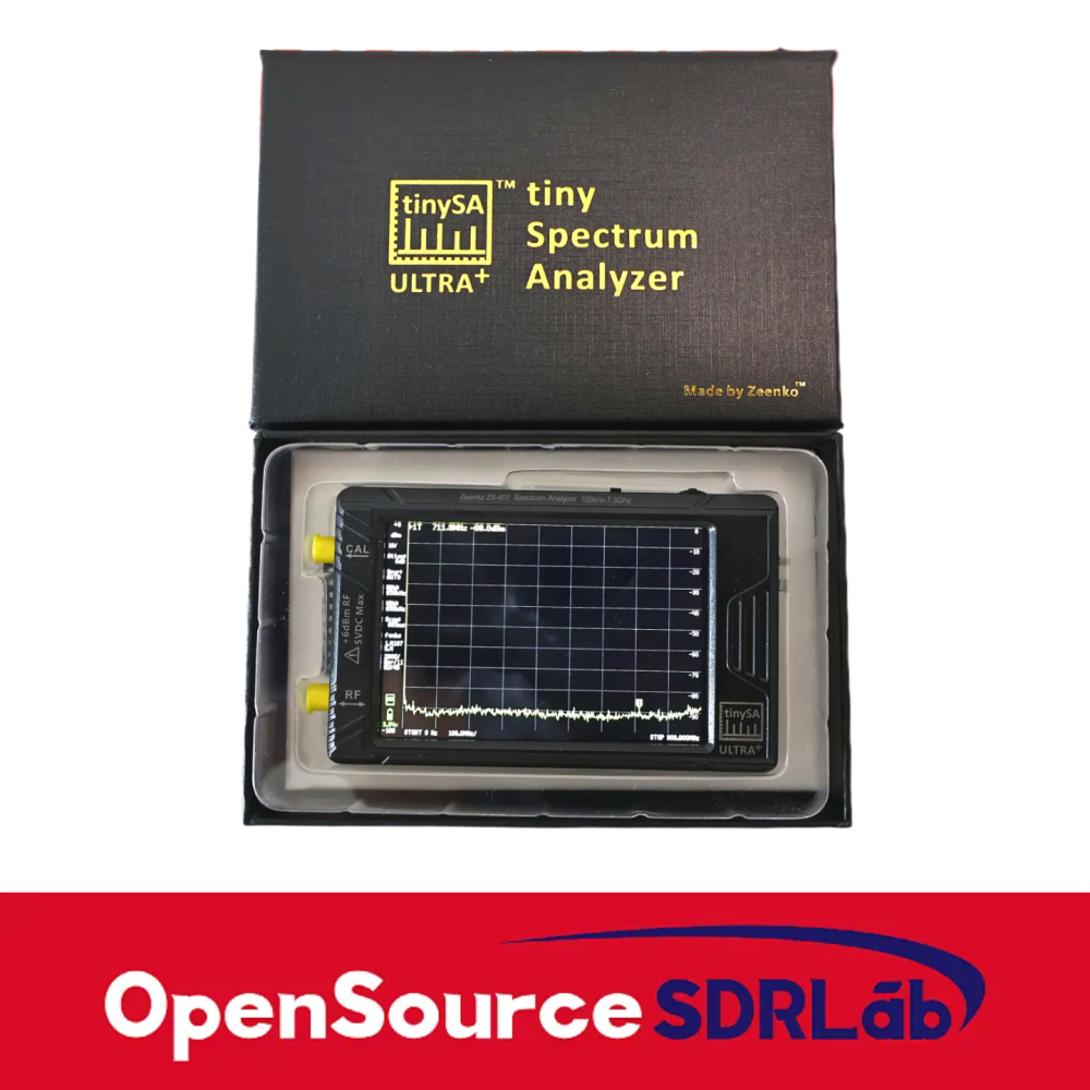TinySA ULTRA+ Tiny Spectrum Analyzer Ultra Plus New Version ZS407 100K-7 3GHz USB-C Portable