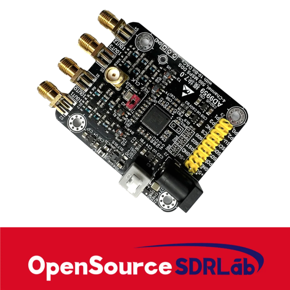 OpenSourceSDRLab AD9959 Module, High-Speed DDS Module, Four Channels, 200M with 4 RF Transformers, Signal Generator