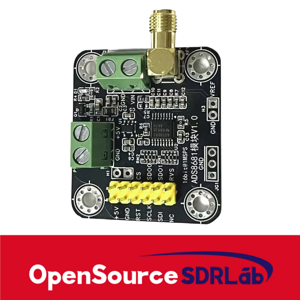 OpenSourceSDRLab ADS8681 Module Analog-to-Digital Converter 16 bit ADC Data Acquisition Sampling Rate 1MSPS Supports Single and Dual Stage