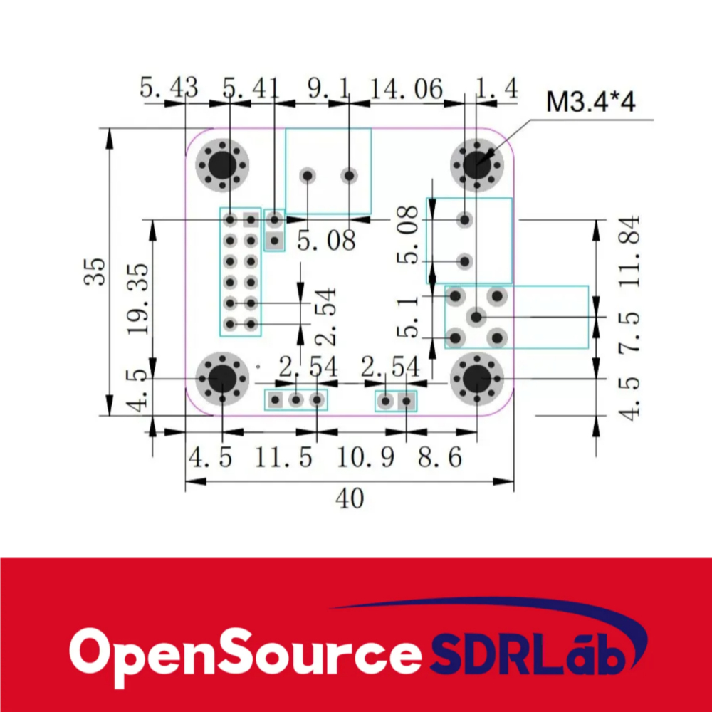 OpenSourceSDRLab ADS8681 Module Analog-to-Digital Converter 16 bit ADC Data Acquisition Sampling Rate 1MSPS Supports Single and Dual Stage