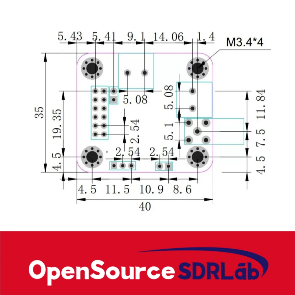 Sampling Module Dual OpenSourceSDRLab ADS8681 Module Analog-to-Digital Converter 16 bit ADC ...
