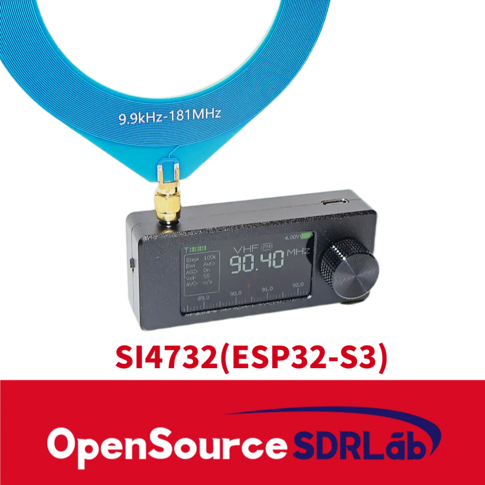 OpenSourceSDRLab NEW SI4732 ESP32-S3 Mini Pocket Radio AM FM Radio Master Control USB Full Band DSP Radio Receiver