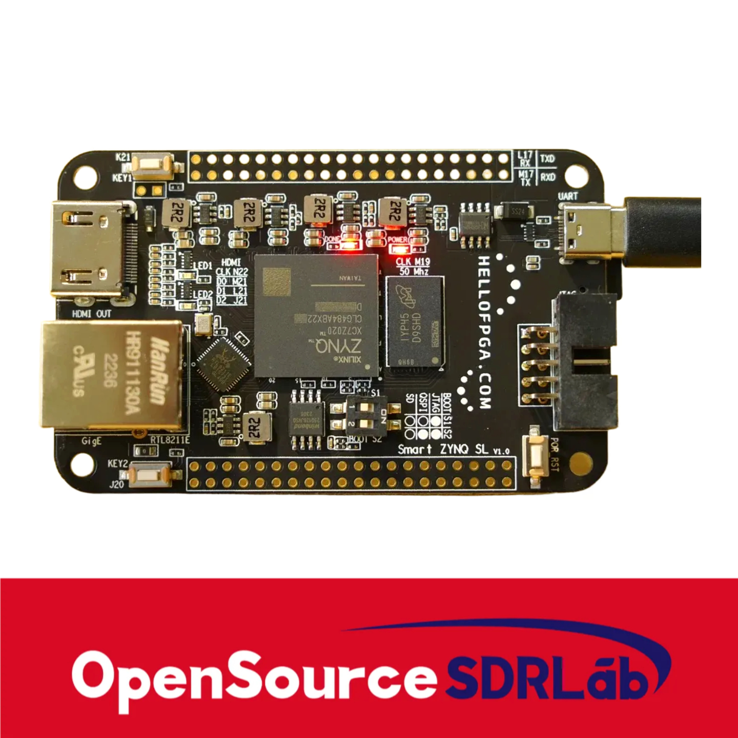 OpenSourceSDRLab ZYNQ 7020 Minimum System FPGA XILINX Development