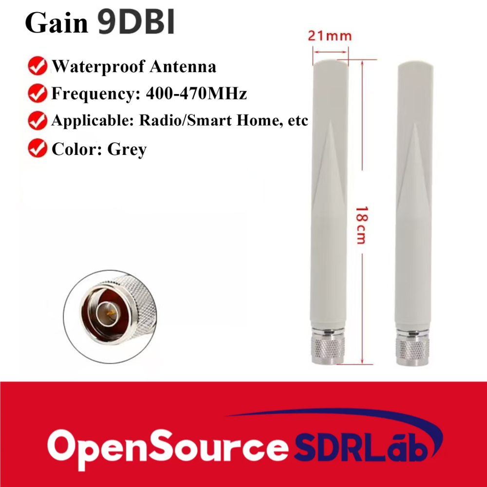 OpenSourceSDRLab 433M 470MHz omnidirectional waterproof rubber rod antenna N male antenna