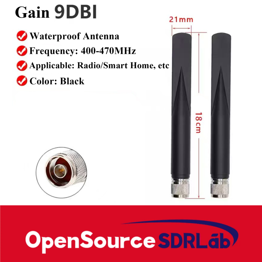 OpenSourceSDRLab 433M 470MHz omnidirectional waterproof rubber rod antenna N male antenna