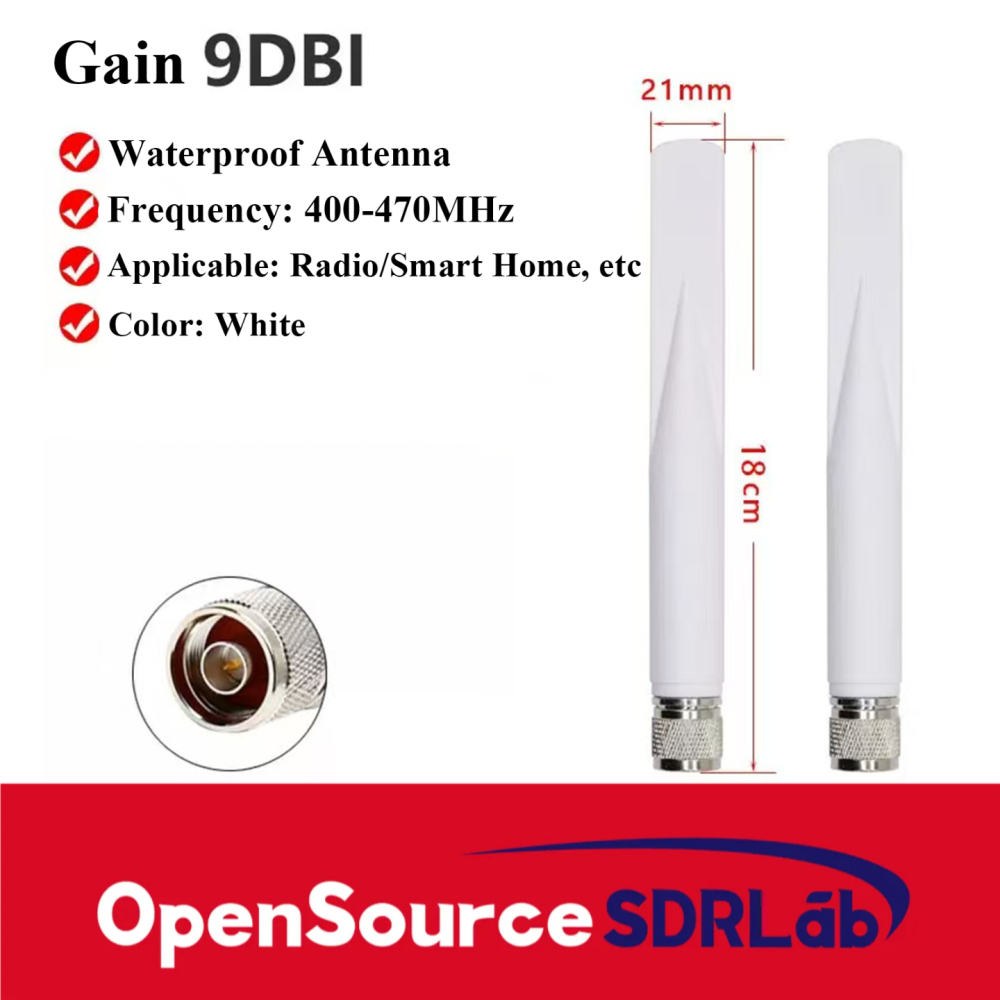 OpenSourceSDRLab 433M 470MHz omnidirectional waterproof rubber rod antenna N male antenna