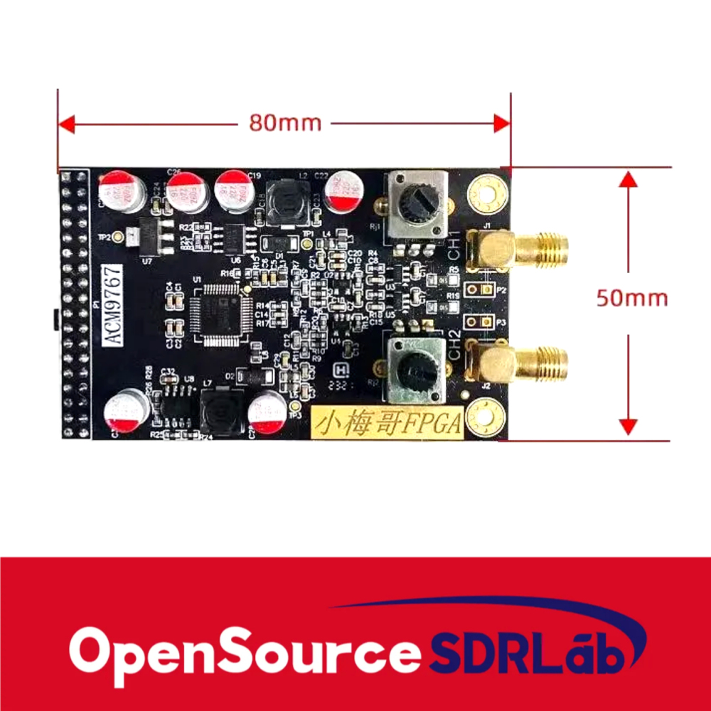 OpenSourceSDRLab FPGA AD9767 high-speed dual channel DAC Module Equipped with FPGA Development Board Compatible with DE2