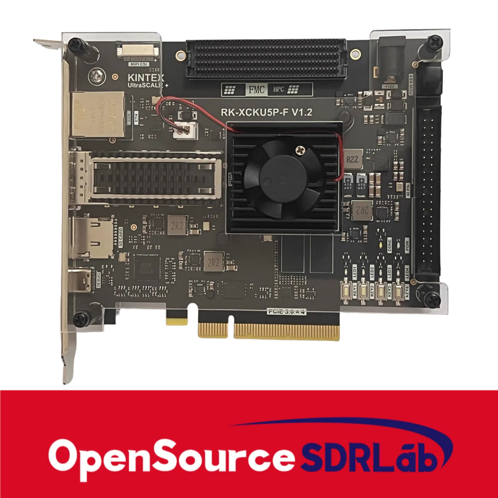 OpenSourceSDRLab KU5P FPGA Development Board XCKU5P FMC HPC QSFP28 100G Optical Port PCIE3.0