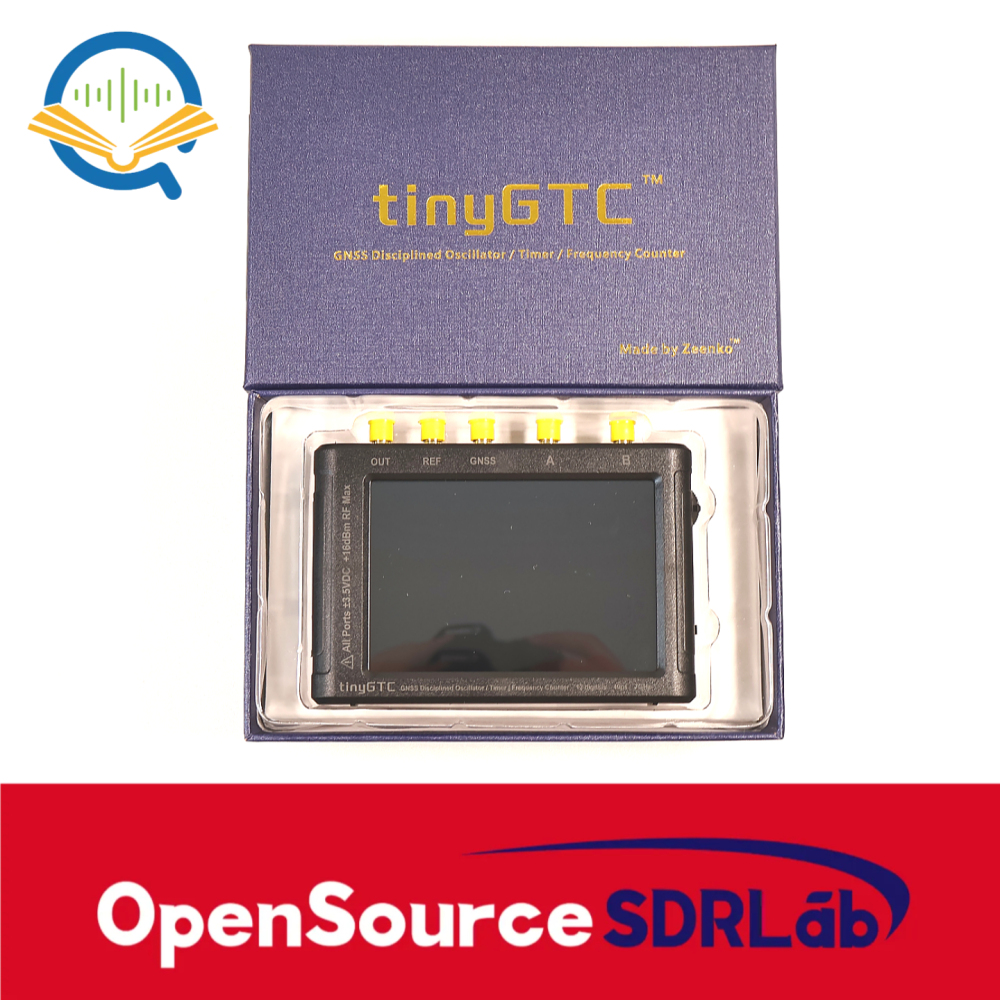 OpenSourceSDRLab TINYGTC 0.1Hz-7GHz Handheld 12Bit High Precision Frequency Counter Built-in GNSS Disciplined Oscillator