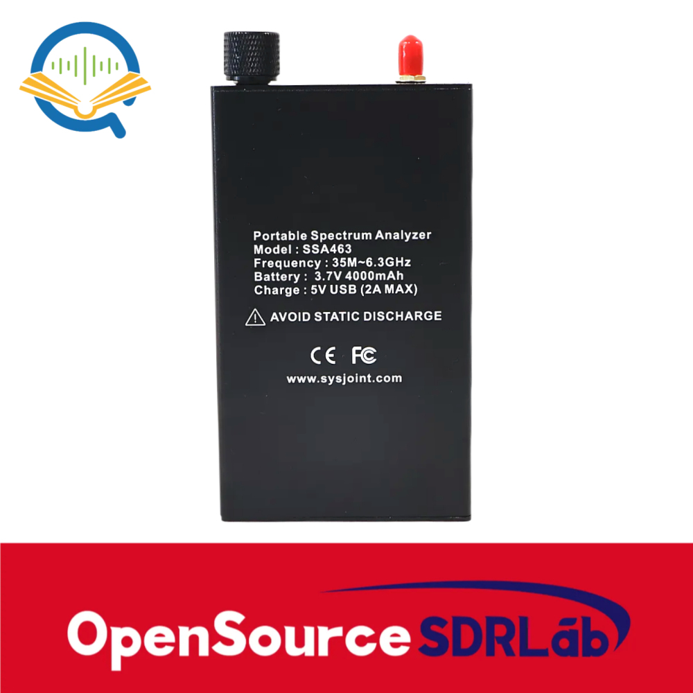 OpenSourceSDRLab SSA463 Portable 35MHz-6.3GHz High Precision Spectrum Analyzer with 4.3-inch Screen