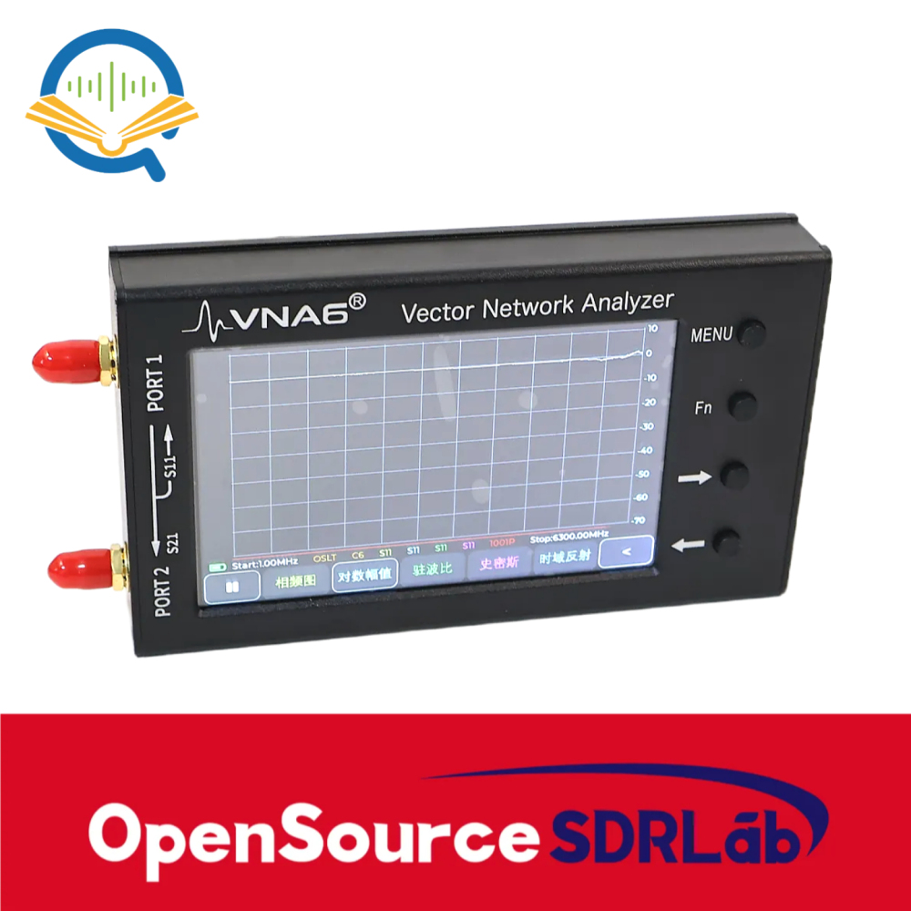OpenSourceSDRLab VNA6 Vector Network Analyzer 1M-6300MHz Dual-Port Handheld Device S11 S21 Antenna Analyzer 4-Inch Display