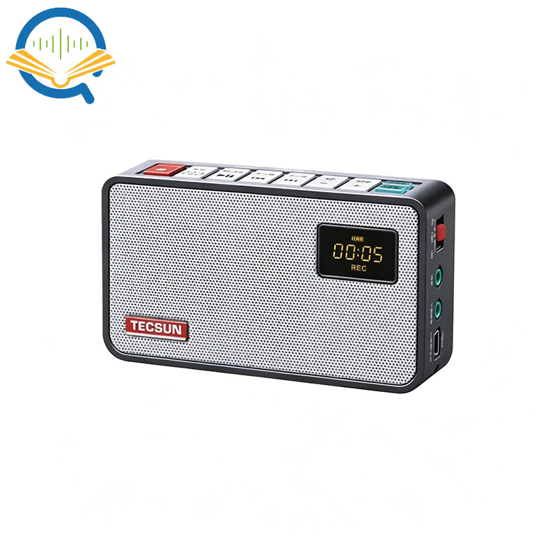TECSUN ICR-100 TF Card Fm  Mini-loudspeaker Recorder MP3 Player Radio FM 76-108 With 16G Max Memory TF Card Fm