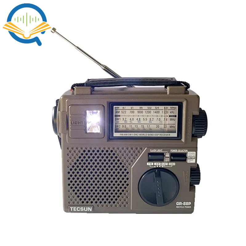 TECSUN GR-88 GR-88P Digital r Emergency Light Radio DynamoWith Built-In Speaker Manual Hand Power