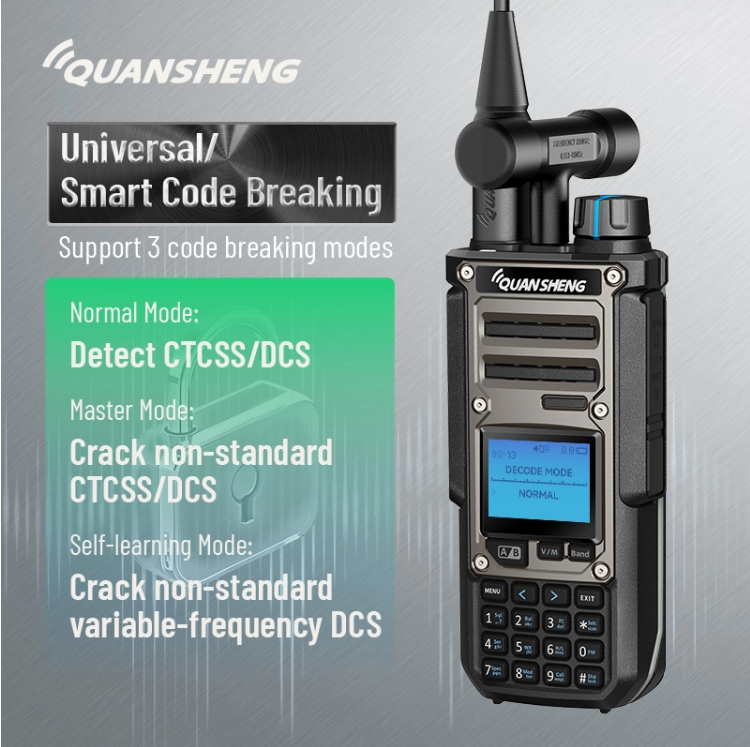 OpenSourceSDRLab TK11(8) Universal/Smart Code Breaking Walkie Talkie Frequency Meter Two Way Radio