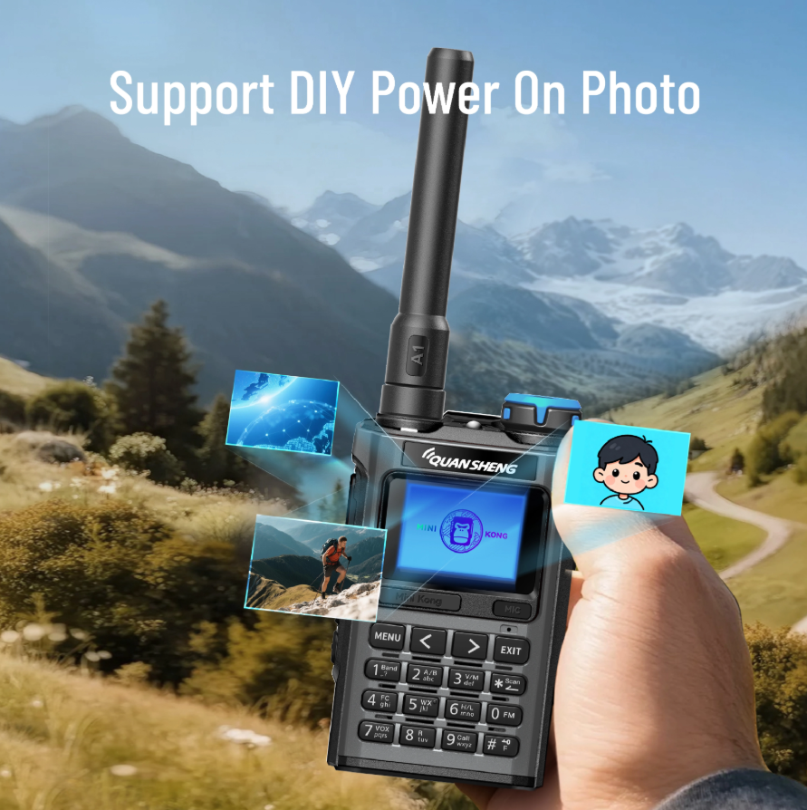 OpenSourceSDRLab UV-K1 Handheld Two Way Radio 200 Channels CTCSS DCS Cross-Band Intercom DTMF VOX Emergency Alarm Type-C Walkie Talkie