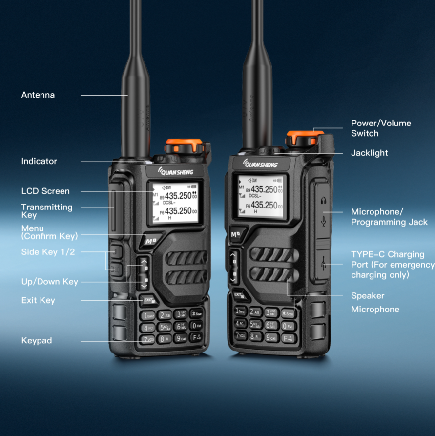 OpenSourceSDRLab UV-K5 Dual Band VHF UHF Two Way Radio with PC Programmable