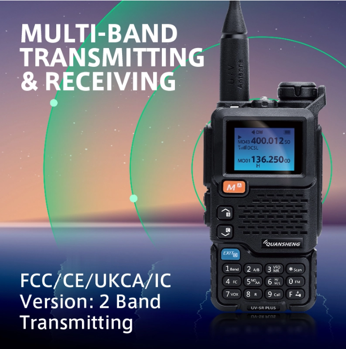 OpenSourceSDRLab UV-5R Plus Portable Multi Band Ham Radio Transceiver Type-C Handheld Two Way Radio AM/FM Aviation Air Band Reception